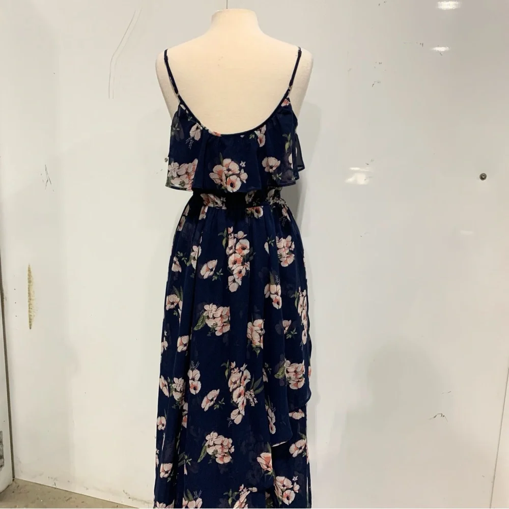 Abercrombie‎ & Fitch Maxi Dress Women’s Floral Navy Blue Dress Size M 2310